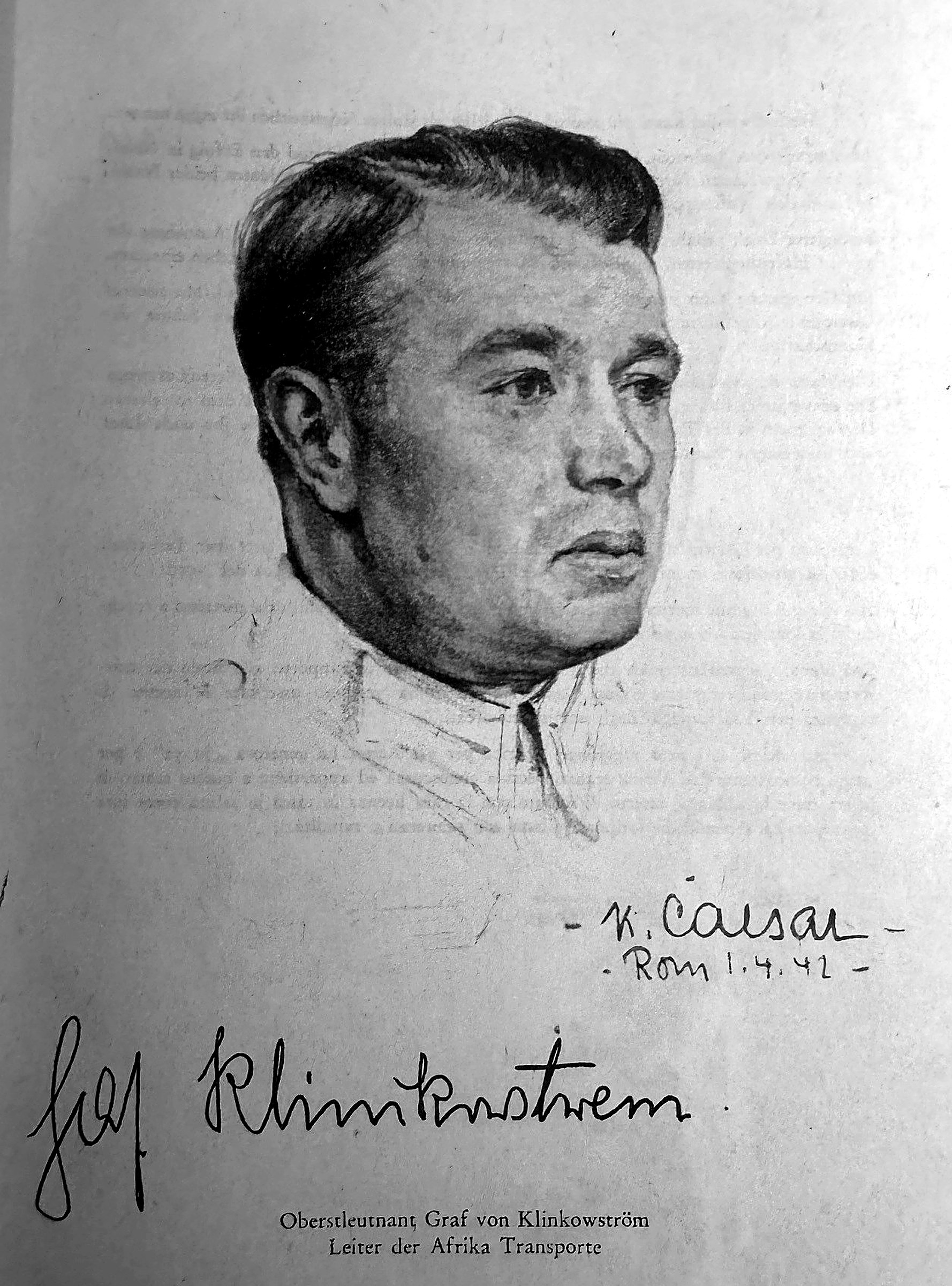Graf von Klinkowström, capo dei trasporti per l'Africa